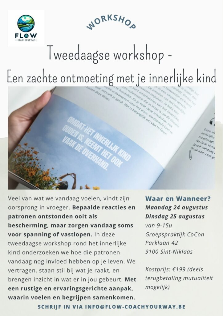 workshop innerlijk kind groepspraktijk cocon sint niklaas waasland